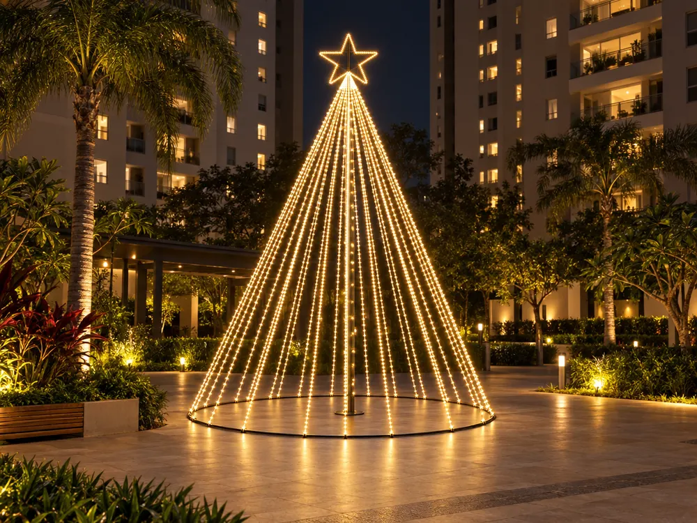 Árvore de pisca 5 m, 1.400 LEDs aplicado (imagem ilustrativa)