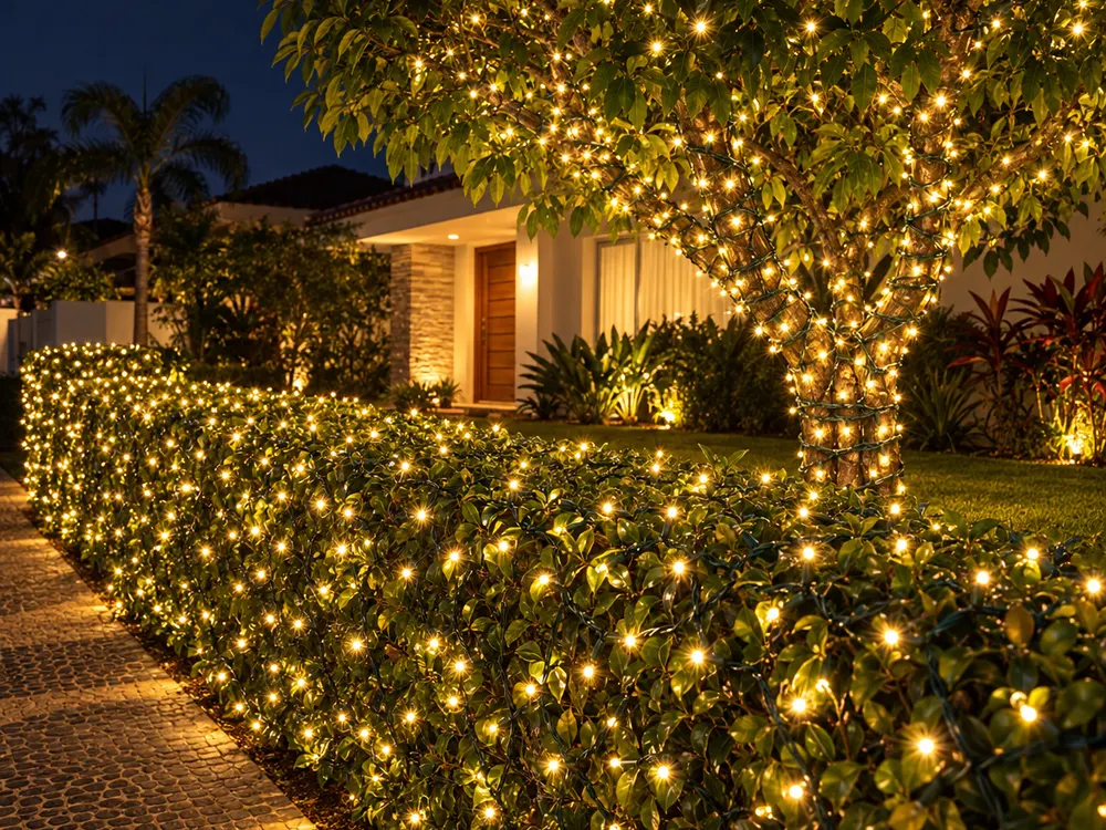 Cordão 300 LEDs 30 m, 8 funções aplicado (imagem ilustrativa)
