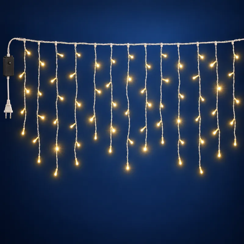 Cascata 400 LEDs 10 m à prova d'água, 8 funções
