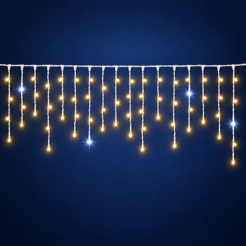Cascata 400 LEDs 10 m com strobo, à prova d'água