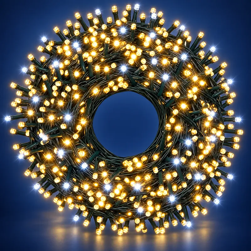 Cordão blindado 300 LEDs 30 m com strobo