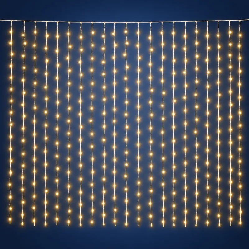 Cortina 300 LEDs 3 x 2 m à prova d'água